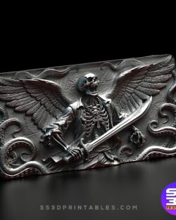 Pirate skeleton with wings cnc stl
