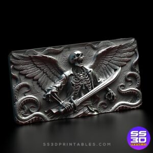 Pirate skeleton with wings cnc stl