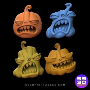 Halloween pumkin collection 3dmodel for 3d print