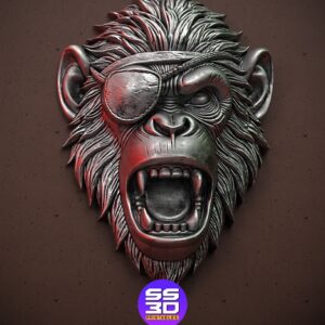 Monkey Pirate Head Stl