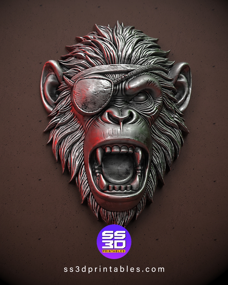 Monkey Pirate Head Stl
