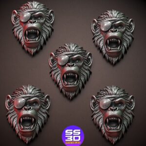 Monkey Pirate Head Stl