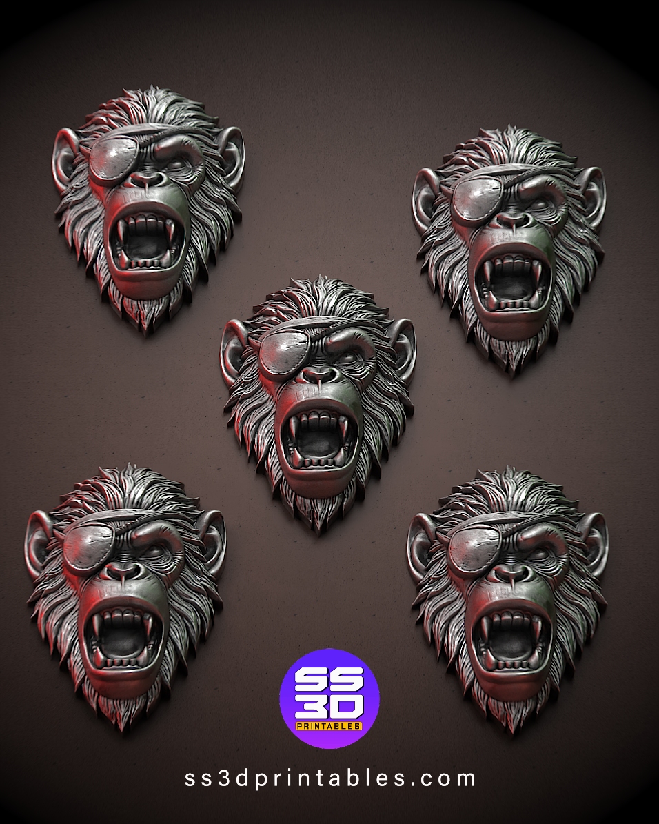 Monkey Pirate Head Stl - Image 2