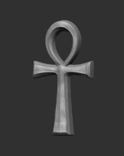 3d baserelife model ancient Egyptian hieroglyphic symbol pentant