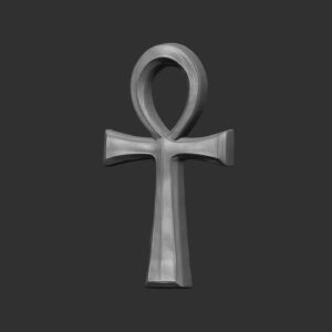 3d baserelife model ancient Egyptian hieroglyphic symbol pentant