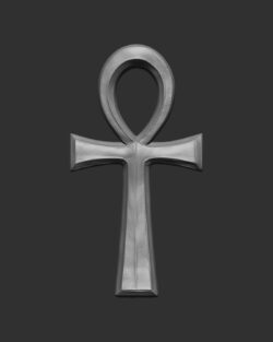 3d baserelife model ancient Egyptian hieroglyphic symbol pentant