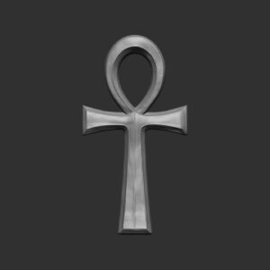 3d baserelife model ancient Egyptian hieroglyphic symbol pentant