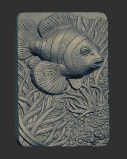 Clownfish Ocean Relief Carving