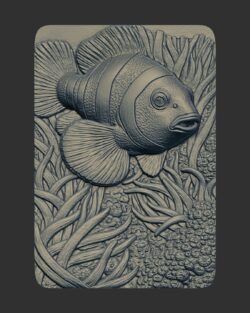 Clownfish Ocean Relief Carving
