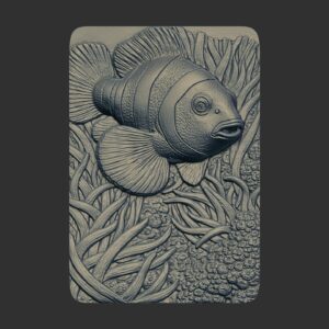 Clownfish Ocean Relief Carving