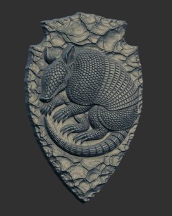 Texas Armadillo Flint Arrowhead Wall Art Concho