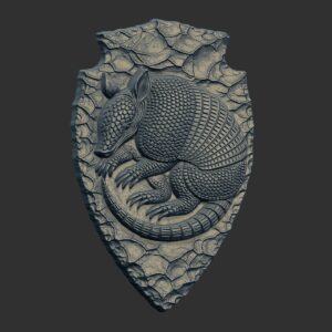 Texas Armadillo Flint Arrowhead Wall Art Concho