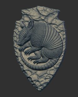 Texas Armadillo Flint Arrowhead Wall Art Concho