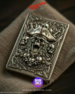 Pirate skull ornamental bar Relief