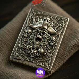 Pirate skull ornamental bar Relief