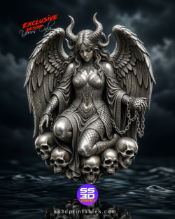 Dark Angel Skull Throne STL