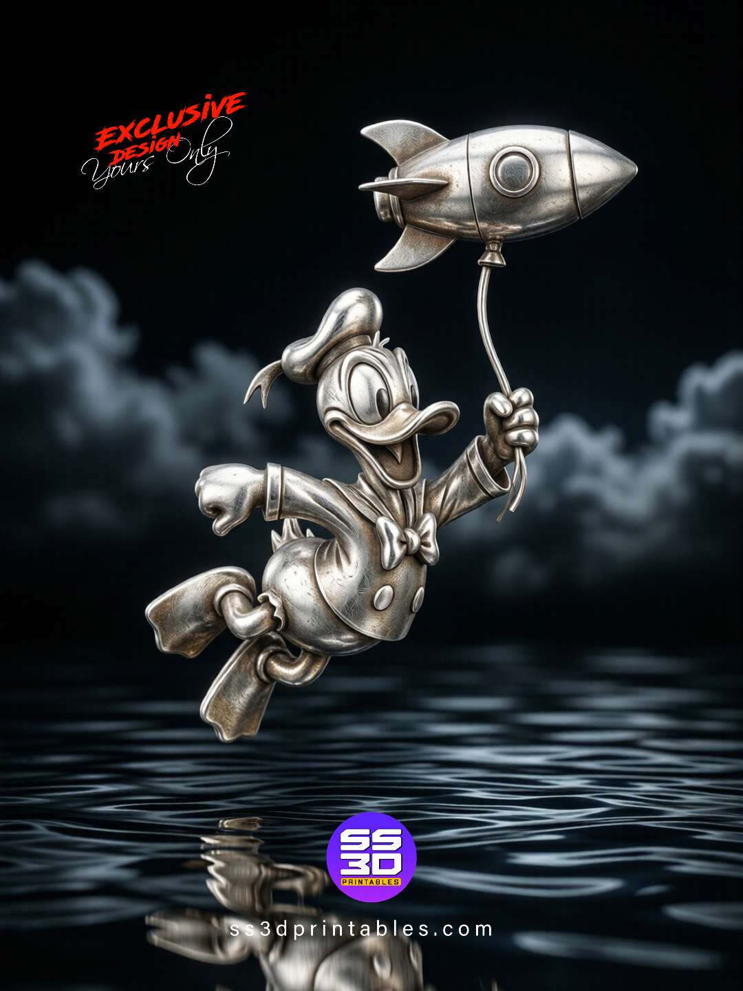Flying Duck Rocket STL