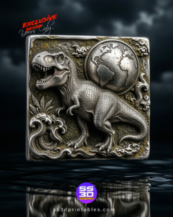 T-Rex Square Relief STL
