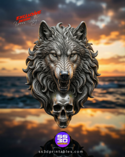 Wolf Skull STL