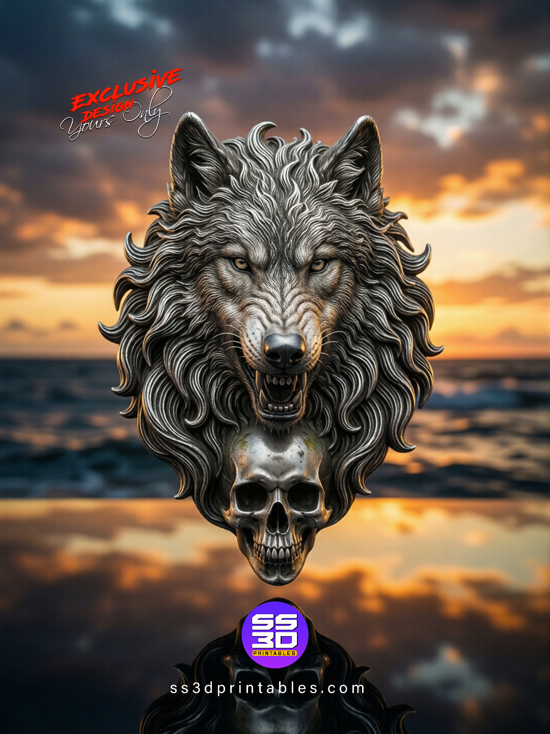Wolf Skull STL